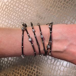 24k Gold Black/Silver Bracelets